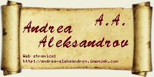 Andrea Aleksandrov vizit kartica